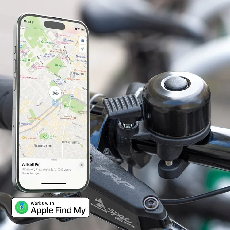 AirBell Pro cykelringklocka för Apple Hitta